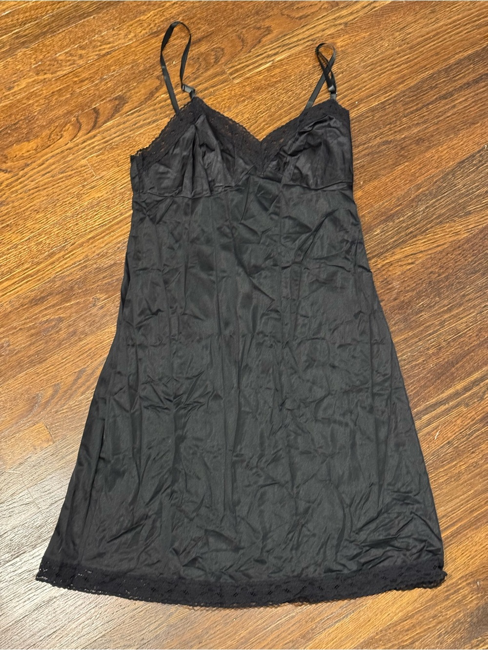 Black vintage silk dress